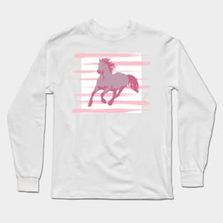 Pastel horse gift idea horse lover Long Sleeve T-Shirt